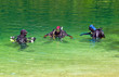 Taucher in einem See