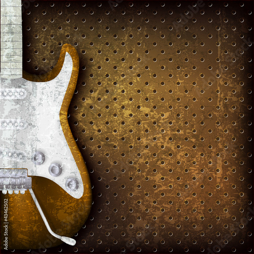 Vector: abstract grunge background with electric guitar abstract grunge background with electric guitar