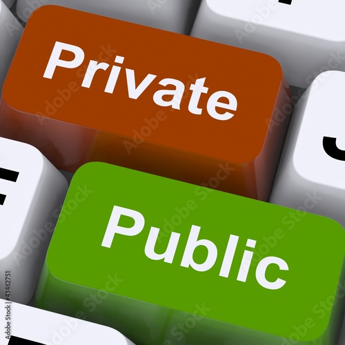Illustration: Private Or Public Keys On A Keyboard Private Or Public Keys On A Keyboard