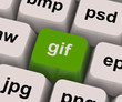 Gif Key Shows Image Format For Internet Pictures