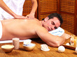 Young man in Spa massage salon.