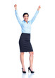 Happy business woman.