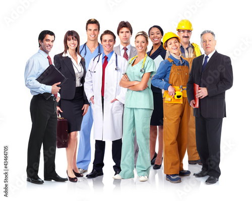 Photo: Group of industrial workers. Group of industrial workers.