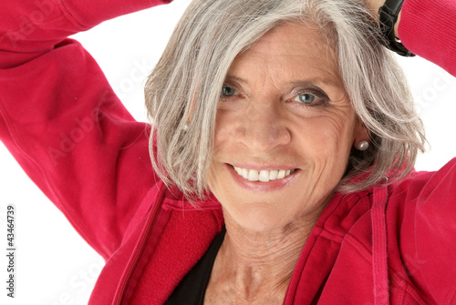 Foto: Frau mit grauen Haaren Frau mit grauen Haaren