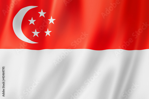 Illustration: Singaporean flag Singaporean flag