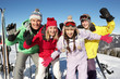 Photo: Teenage Family On Ski Holiday In Mountains Teenage Family On Ski Holiday In Mountains