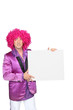 Man with a pink wig