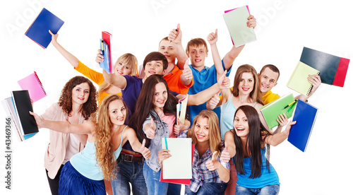 Photo: Group student with notebook. Group student with notebook.