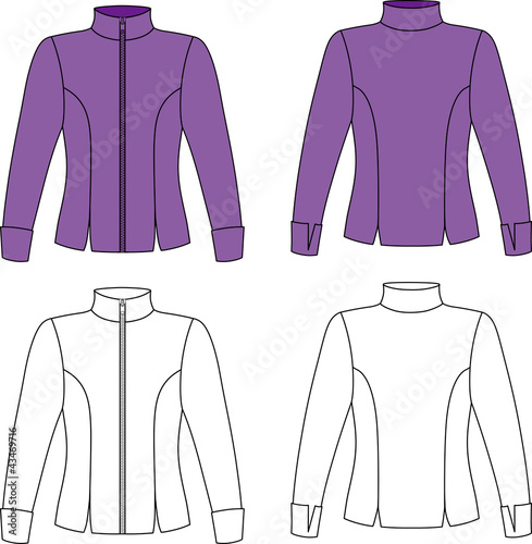 Template outline illustration of a blank woman ja