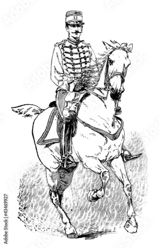 Illustration: Rider 19th century - Militaria Rider 19th century - Militaria