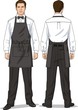 The waiter in an apron