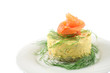 Carrot Cheesecake with salmon and dill