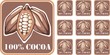 Cocoa seal with percentages from 10 to 100