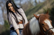 Girl riding on the horse