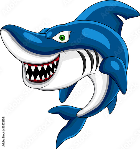 Vektor: Happy shark Happy shark