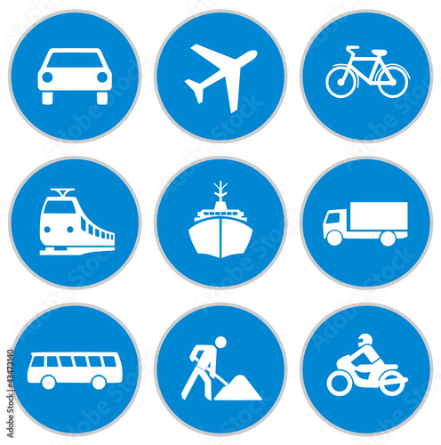 Vetor: Blaue Verkehrsschilder Blaue Verkehrsschilder
