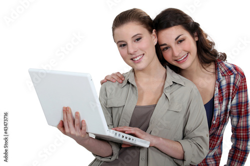 Photo: two girlfriends posing together two girlfriends posing together