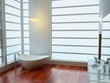 bagno, vasca, moderno, appartamento rendering 3d interni