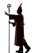 Photo: man cardinal bishop silhouette saluting blessing man cardinal bishop silhouette saluting blessing