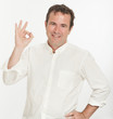 Man with ok gesture