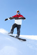 Confident snowboarder