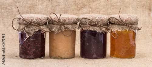 Photo: Fresh made Jam in jars Fresh made Jam in jars