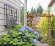 Garden Entrance with Arbor and Decoration
