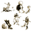 Vector: hand-drawn series - FOOTBALL hand-drawn series - FOOTBALL