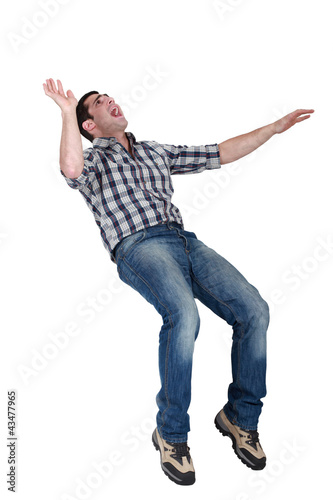 Photo: Man laughing his head off Man laughing his head off