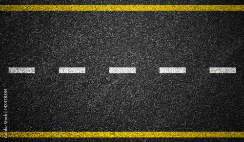 Illustration: Asphalt highway with road markings background Asphalt highway with road markings background