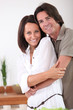 Couple embracing