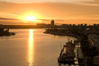 sunset of clearwater at tampa florida