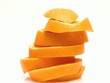 Video: Rotating side view orange slice Rotating side view orange slice