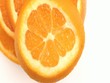 Video: Rotating top view orange slice Rotating top view orange slice