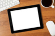tablet on the table of a businessman