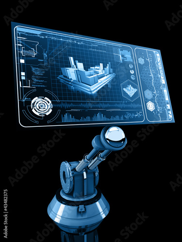 Illustration: futuristic screen futuristic screen