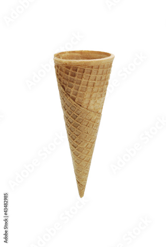 Photo: Helado de fresa en cucurucho, oblea, Helado de fresa en cucurucho, oblea,