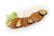 Photo: pancakes with liver and grilled eggplant pancakes with liver and grilled eggplant
