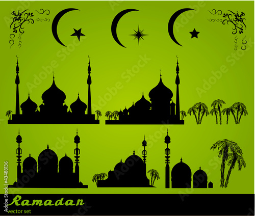 Vector: Ramadan vector set Ramadan vector set