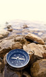 compass on the shore