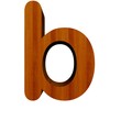Ilustración: 3d Font Wood Letter b 3d Font Wood Letter b