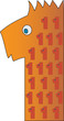 Number 1 from  the Crazy Creature Alphabet set