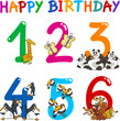Vettoriale: Birthday Anniversary cartoons set Birthday Anniversary cartoons set