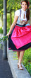 Dirndl mit rosaner schürze