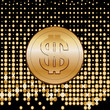 ornate background with dollar, gold background with dollar,,