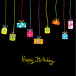 Template Birthday Greeting Card, vector