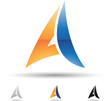 Vector illustration of abstract icons of letter A - Set 3