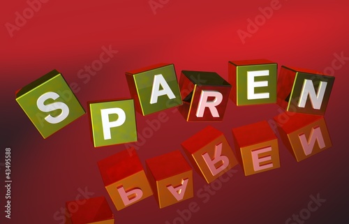 Illustration: 3D Fallende Wuerfel - SPAREN IX 3D Fallende Wuerfel - SPAREN IX