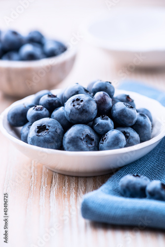 Photo: Blueberries in a small bowl Blueberries in a small bowl