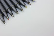 Pens on White Background